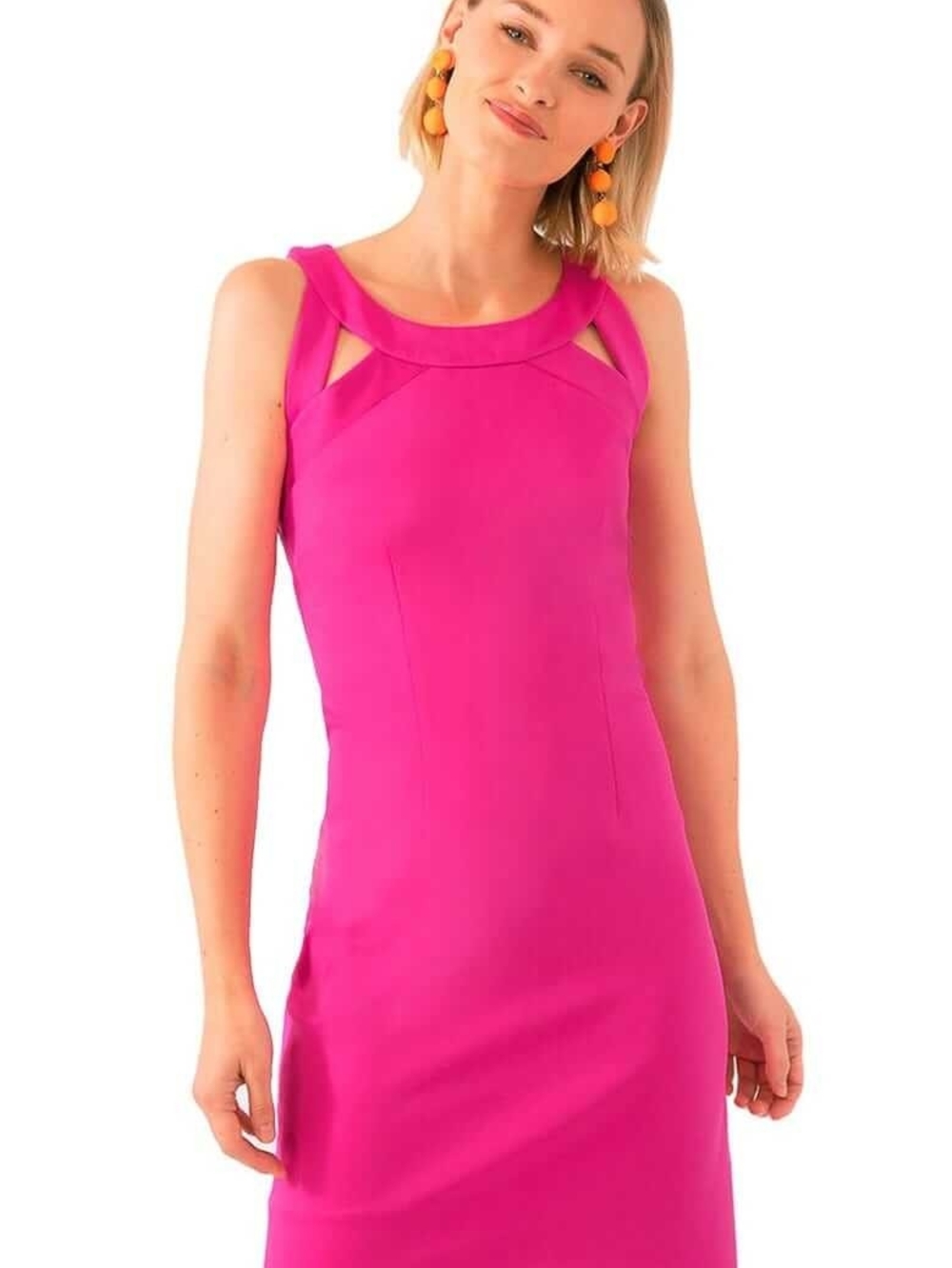 Gretchen Scott Jersey Isoscoles Hot Pink Dress